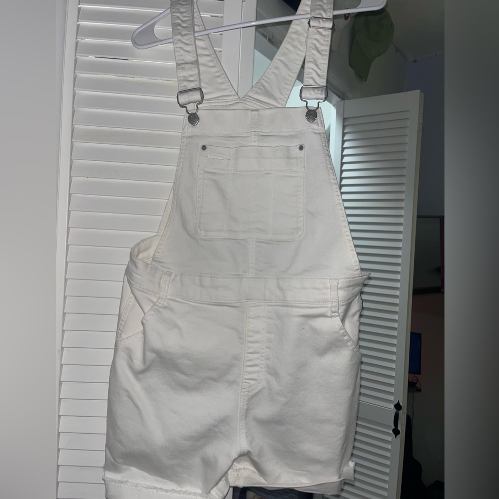 Small white jean romper